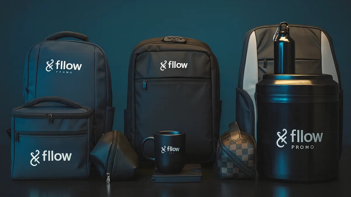 Mochilas, garrafa térmica, caneca e necessaire personalizados com a marca Fllow